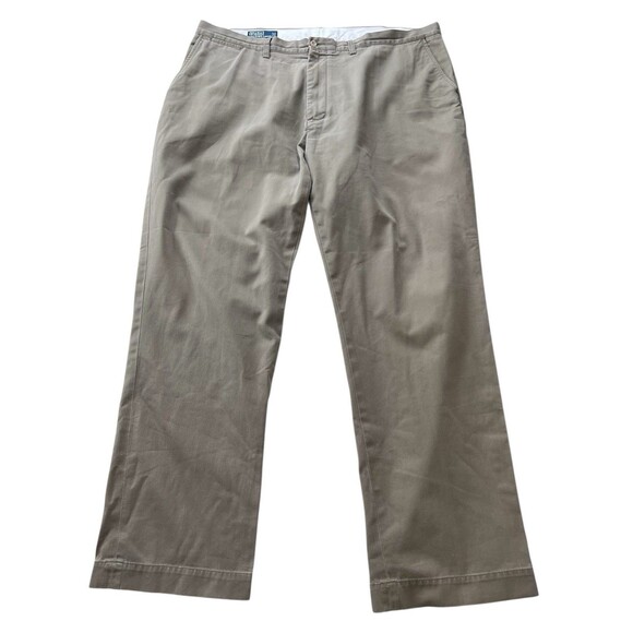 Polo Ralph Lauren Classic Fit Men's Khaki Tan Chino Pants Straight Leg 42x32 - Picture 1 of 8
